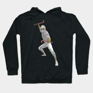 Black and White Christmas Ninja Hoodie